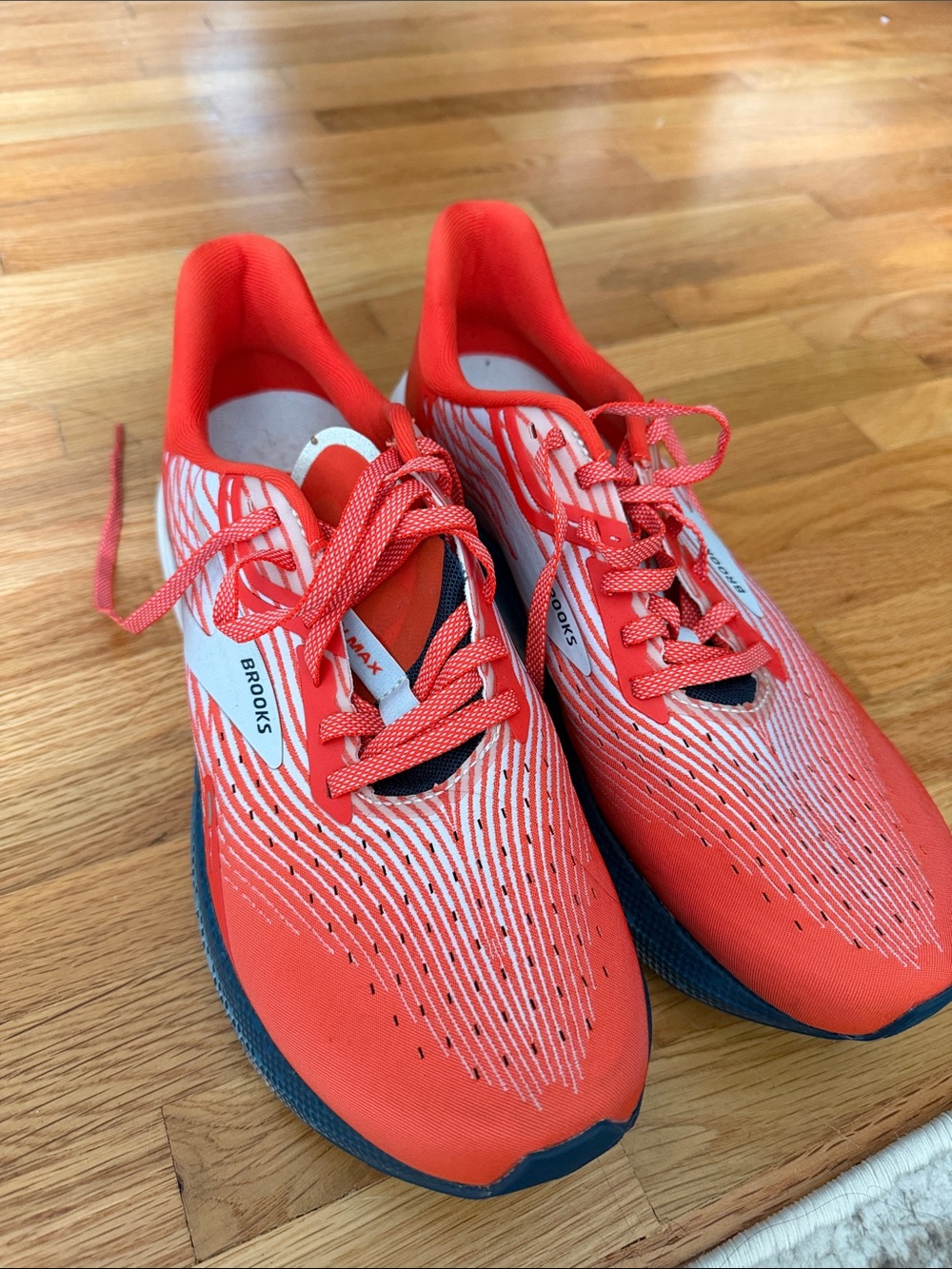 Brooks Orange Lace-Up Running Sneakers